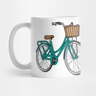 Lady's bike with Basket Mug